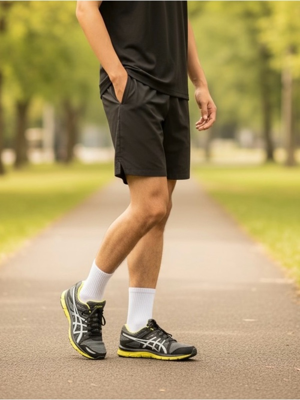 Asics GEL-Blur33 Black and Yellow Athletic Sneakers 10.5